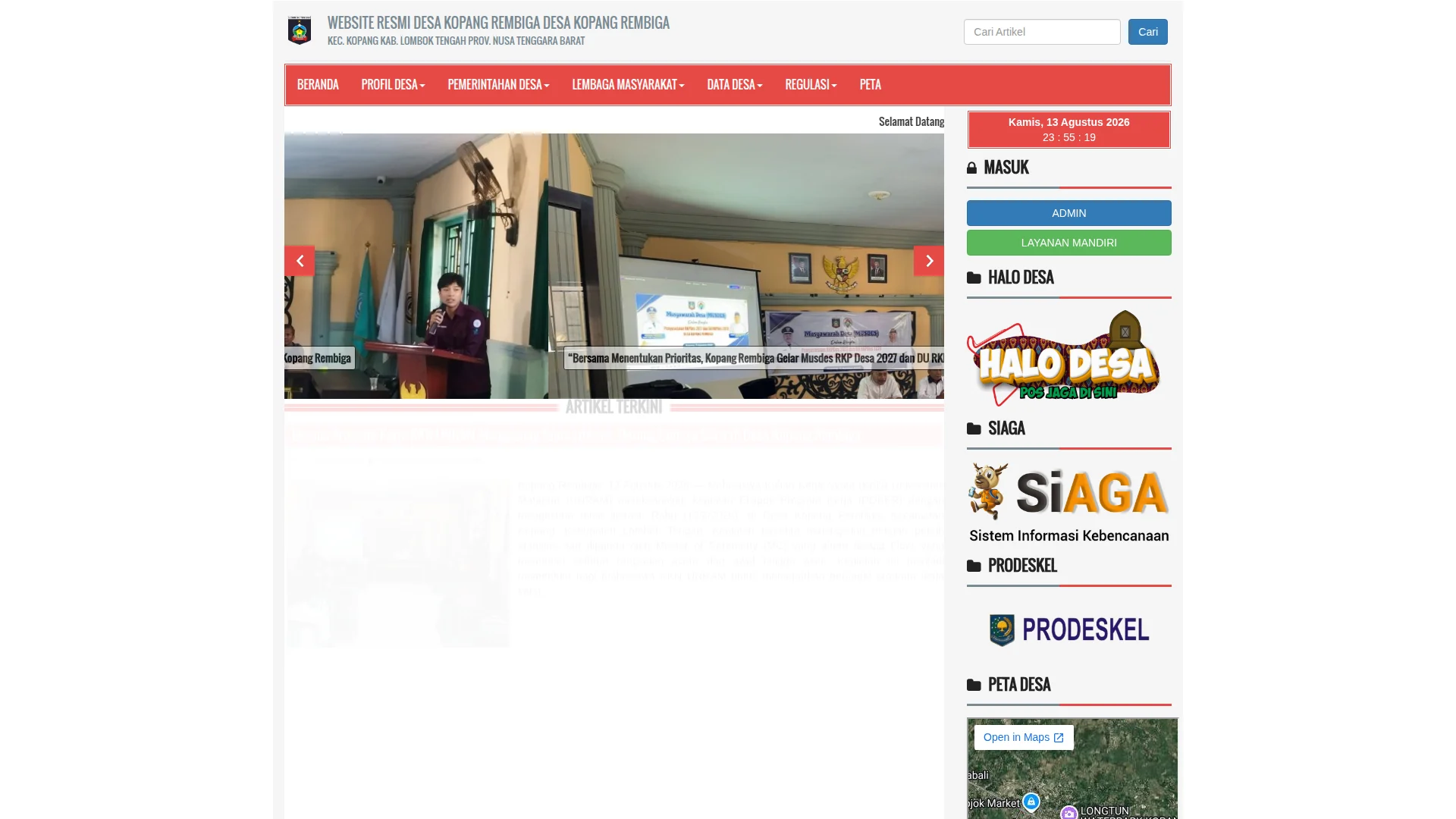 Website Desa Kopang Rembiga